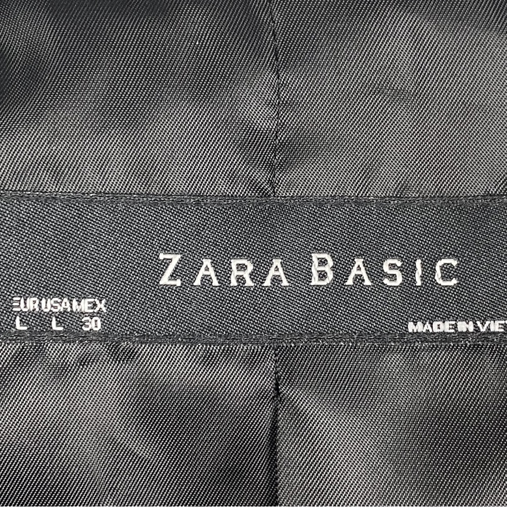 Zara Womens‎ Blazer L Grey One Button Minimalist Career Office Academia Chic - Picture 5 of 6
